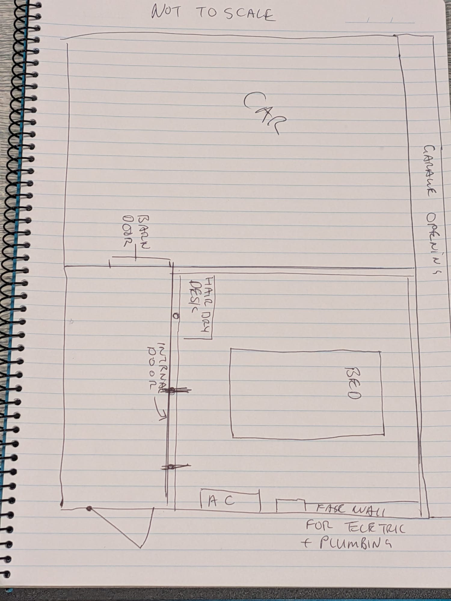 Original plan for the Amm Cosmetic head spa garage conversion
